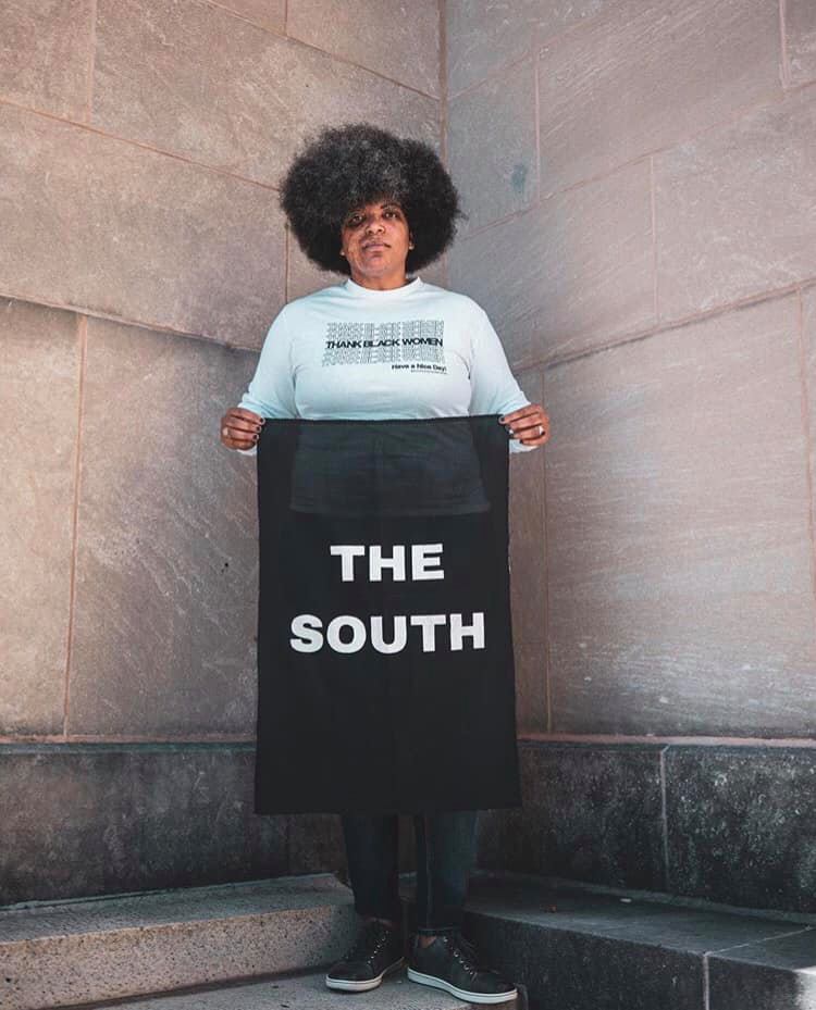 Ash-Lee with THE SOUTH banner